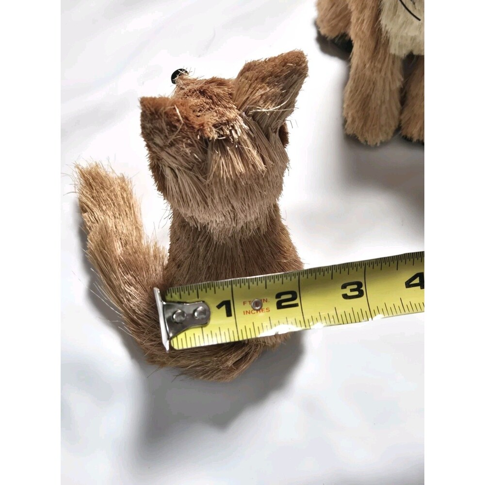 Rustic Brush Fox Farmhouse Figures Set of 2 Autumn Thanksgiving Tabletop Decor - Picture 9 of 13